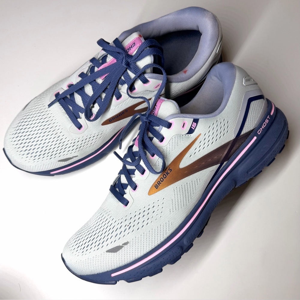 Brooks Men’s Ghost 15 Athletic Running Shoes Gray Size- 11 M